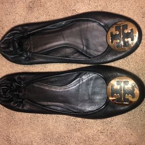Minnie travel ballet, leather tory burch shoes